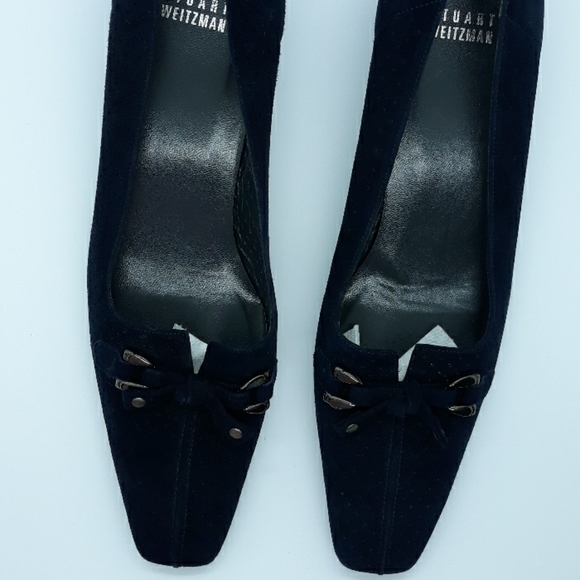 NWOT Stuart Weitzman 10 N Navy Blue Suede Pumps - Picture 11 of 11